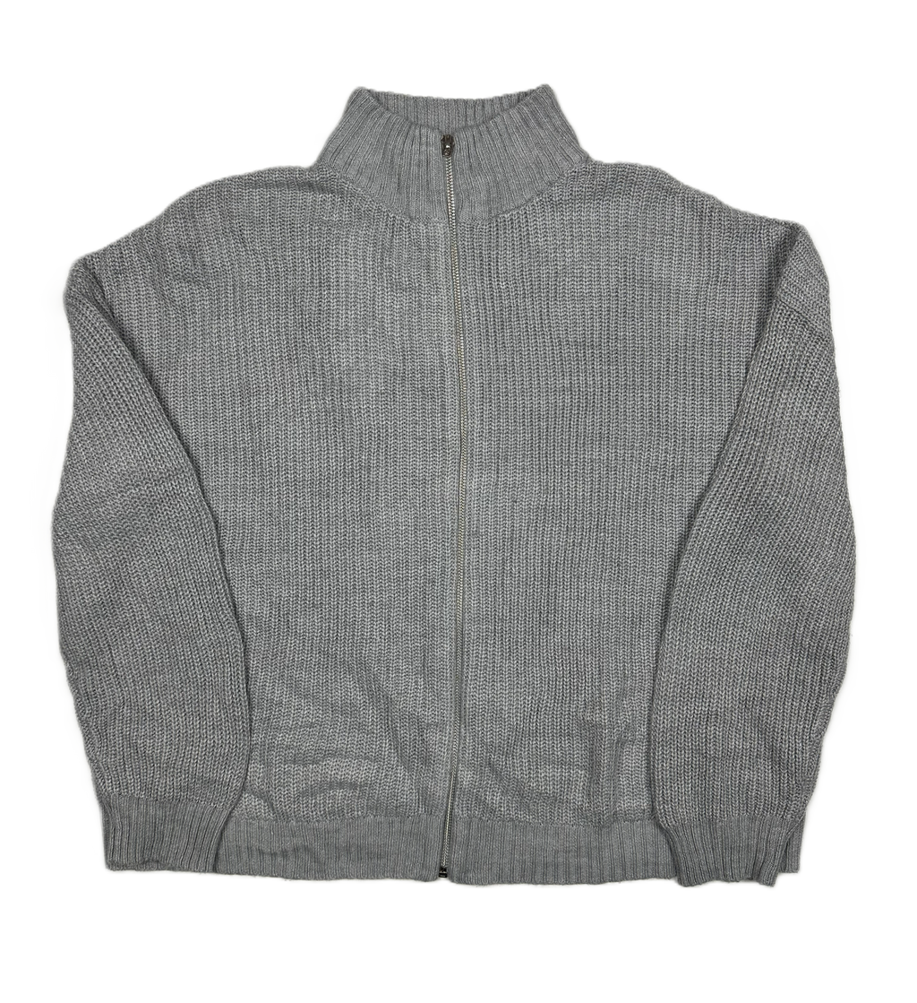 bonprix – Light Grey Zip Knit (EU 44/46)