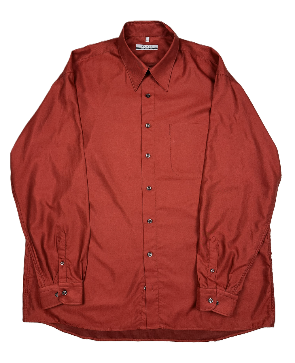 Cavori – Shirt | Red Cotton-Elastane (XL)