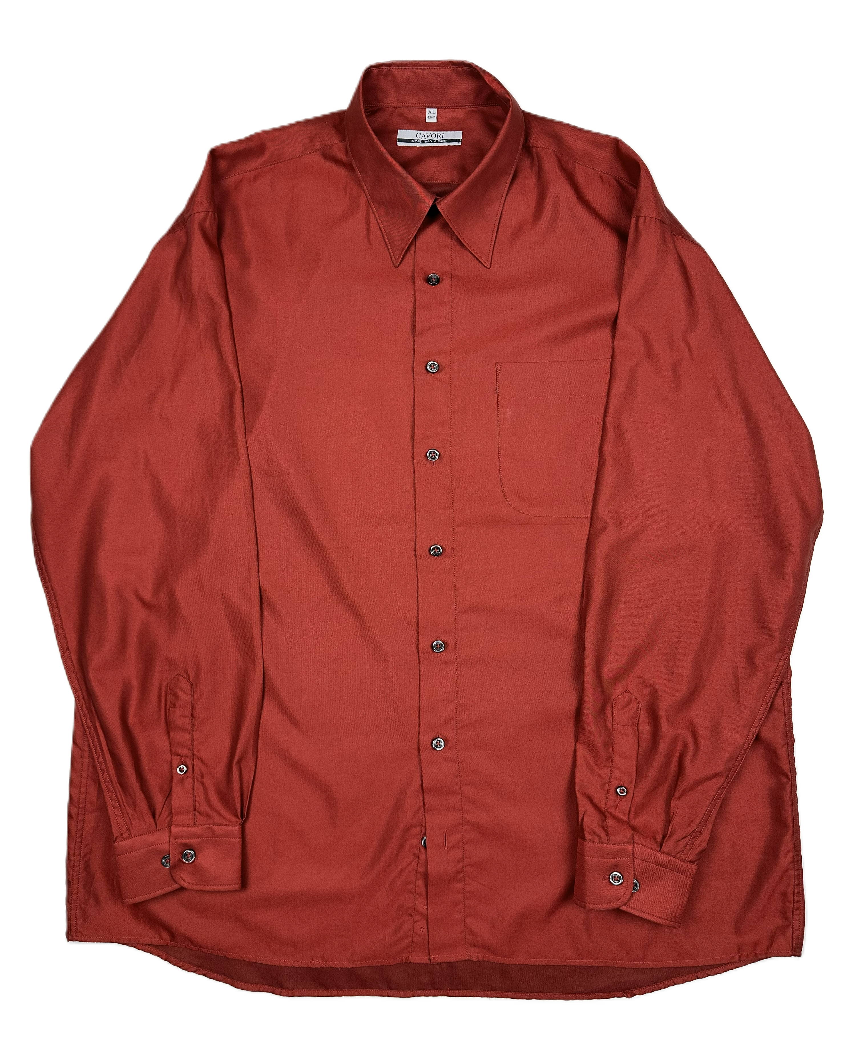 Cavori – Shirt | Red Cotton-Elastane (XL)
