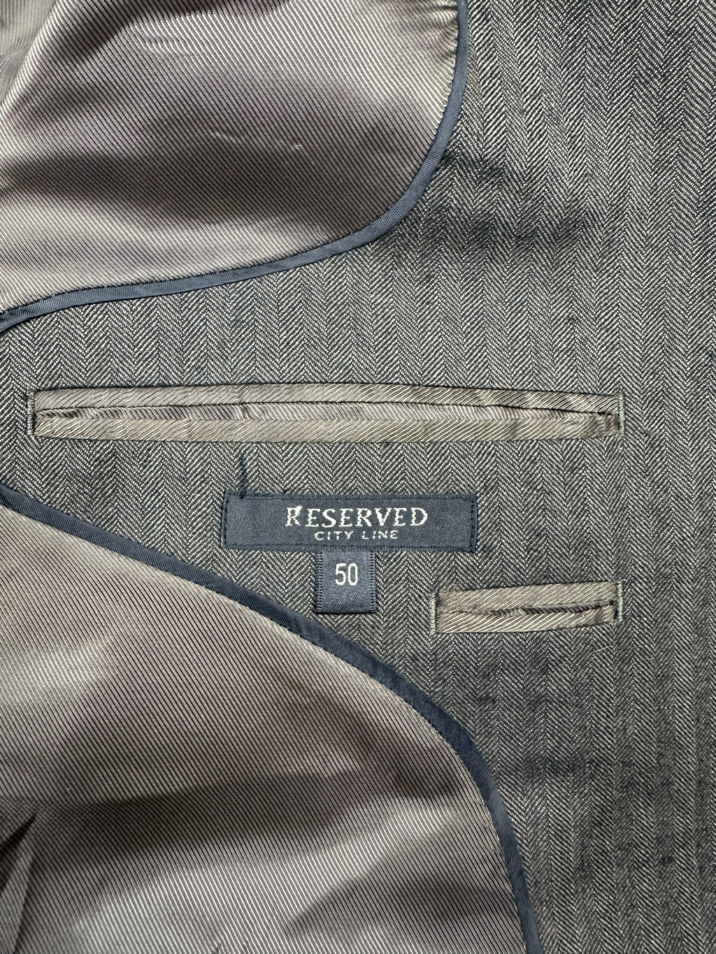 Reserved City Line – Sakko | Brown-Beige Wool Blend (EU 50)