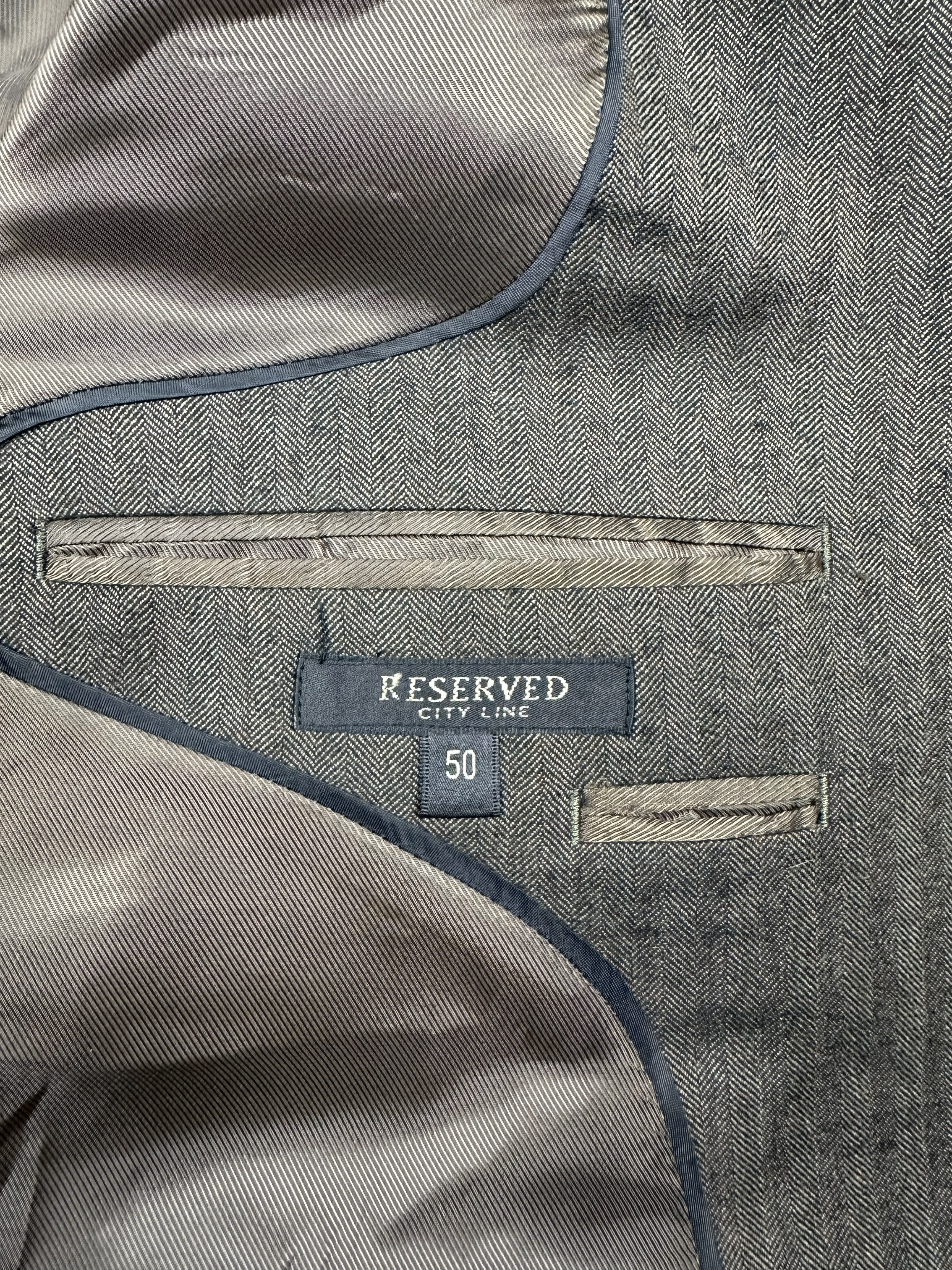 Reserved City Line – Sakko | Brown-Beige Wool Blend (EU 50)