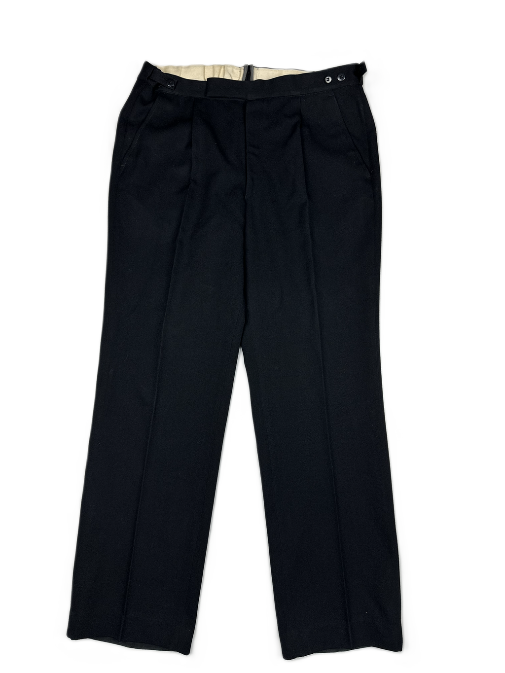 Suit Trousers | Black Wool-Poly Mix (EU 48 / W33)