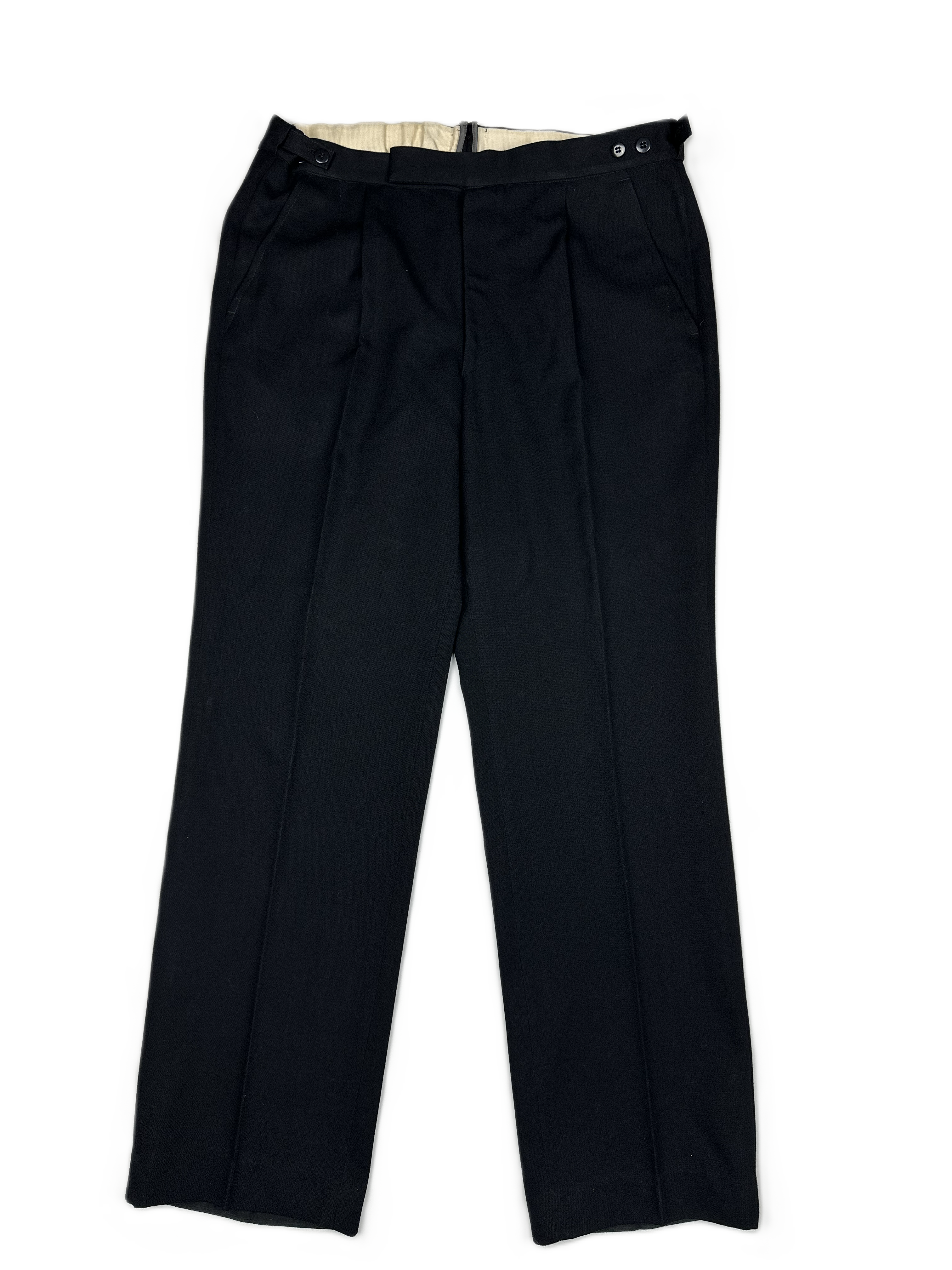 Suit Trousers | Black Wool-Poly Mix (EU 48 / W33)