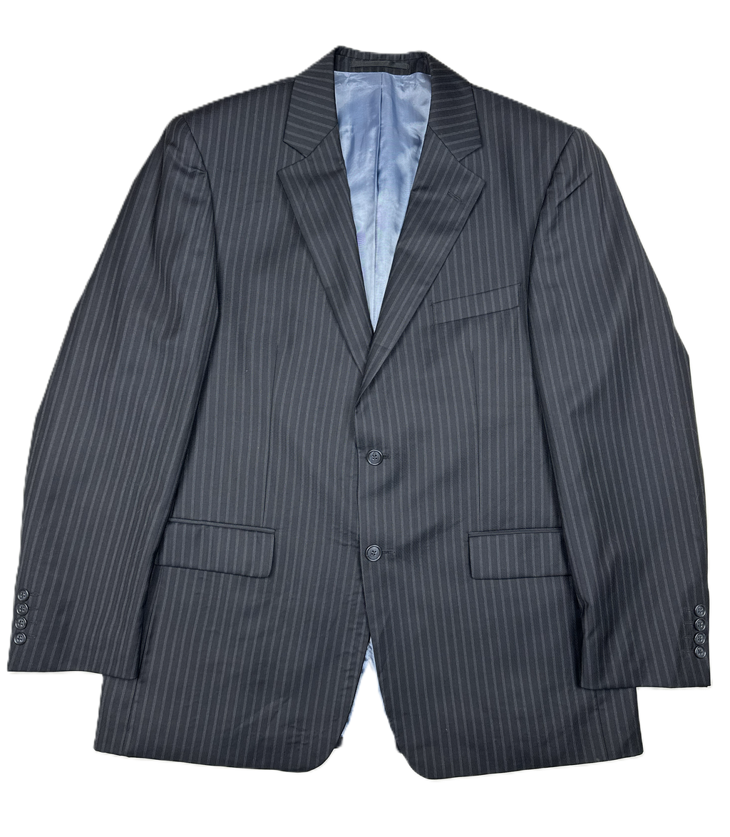 Brixon – Sakko | Black Striped Wool (EU 50)