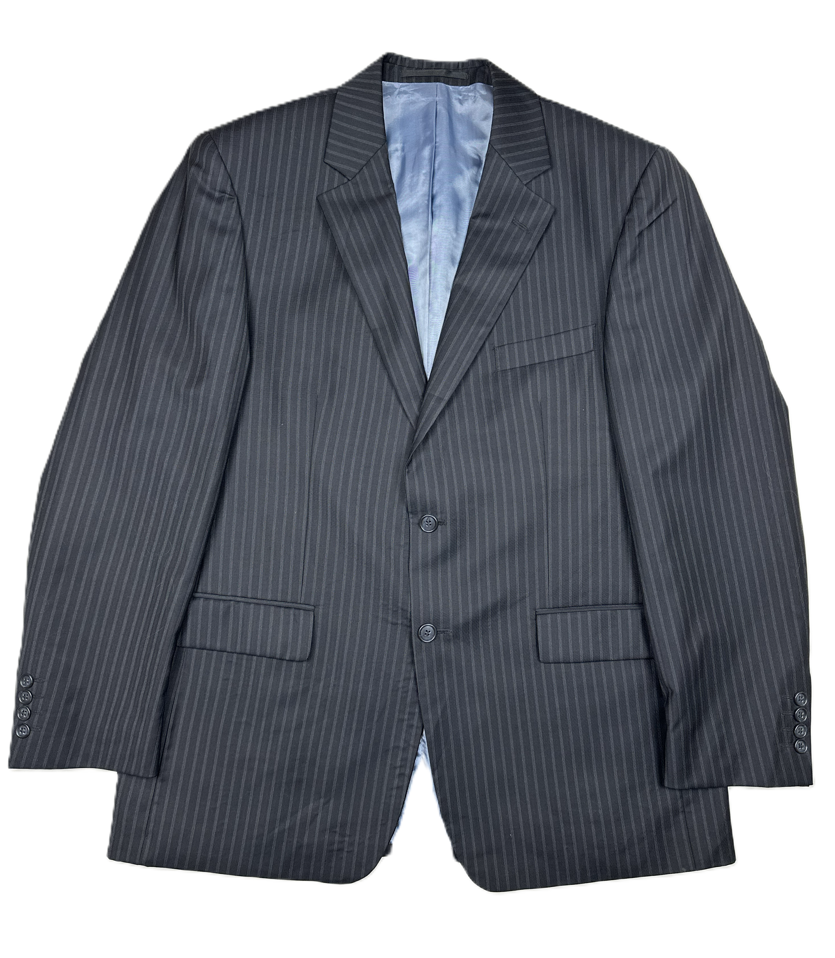 Brixon – Sakko | Black Striped Wool (EU 50)