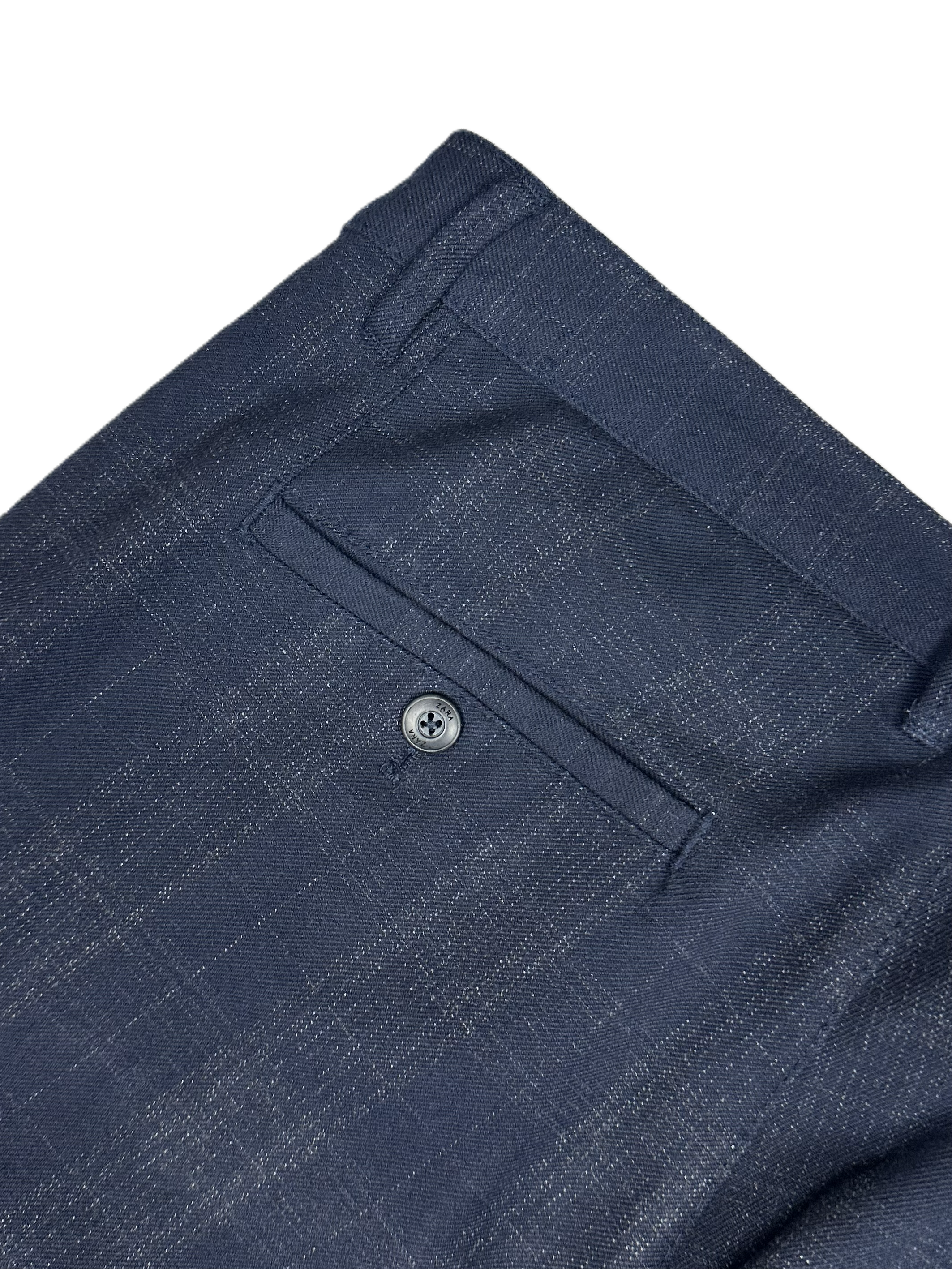 Zara – Suit Trousers | Dark Blue Viscose Blend (EU 50 / W36)