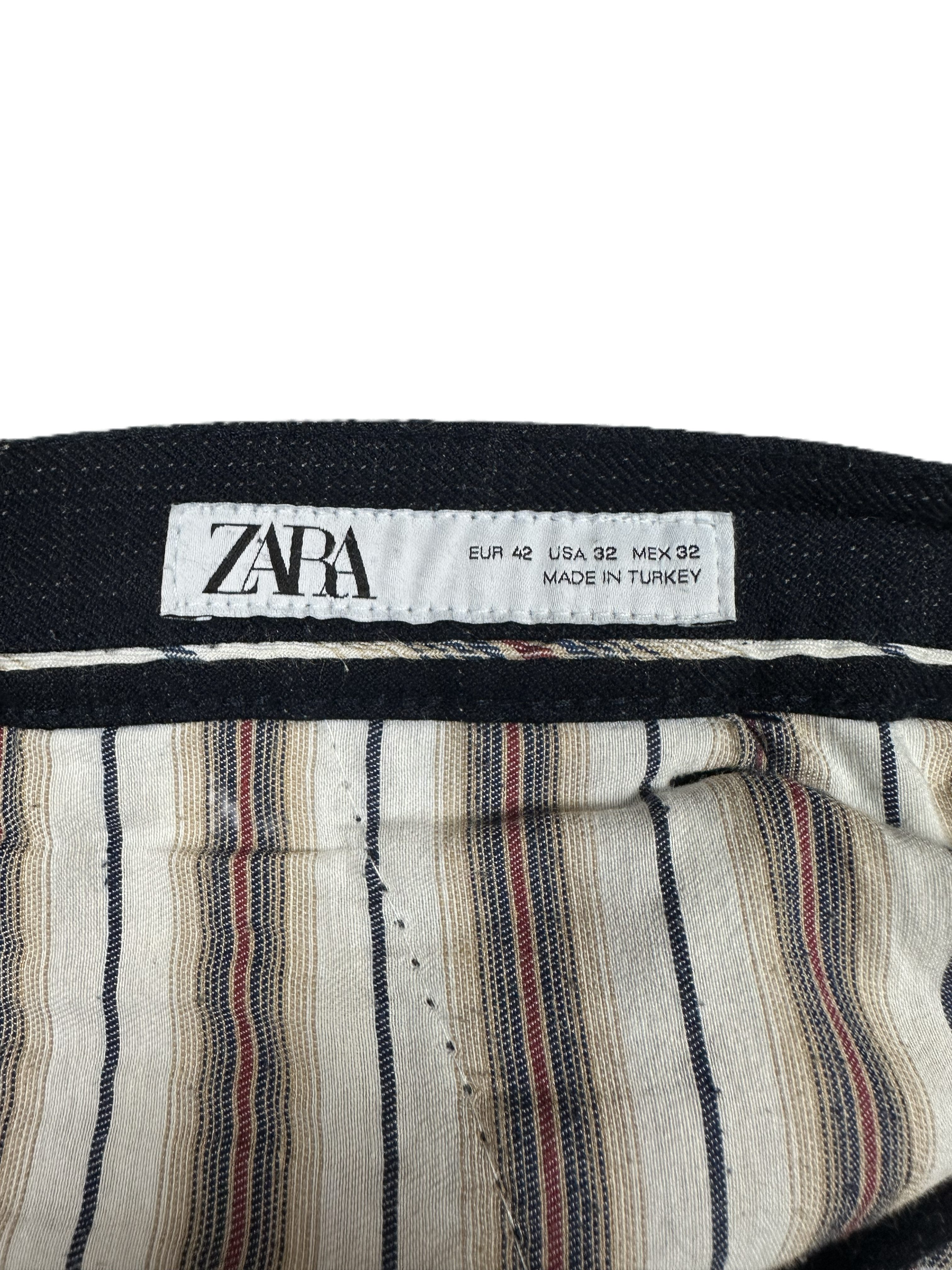 Zara – Suit Trousers | Dark Blue Viscose Blend (EU 50 / W36)