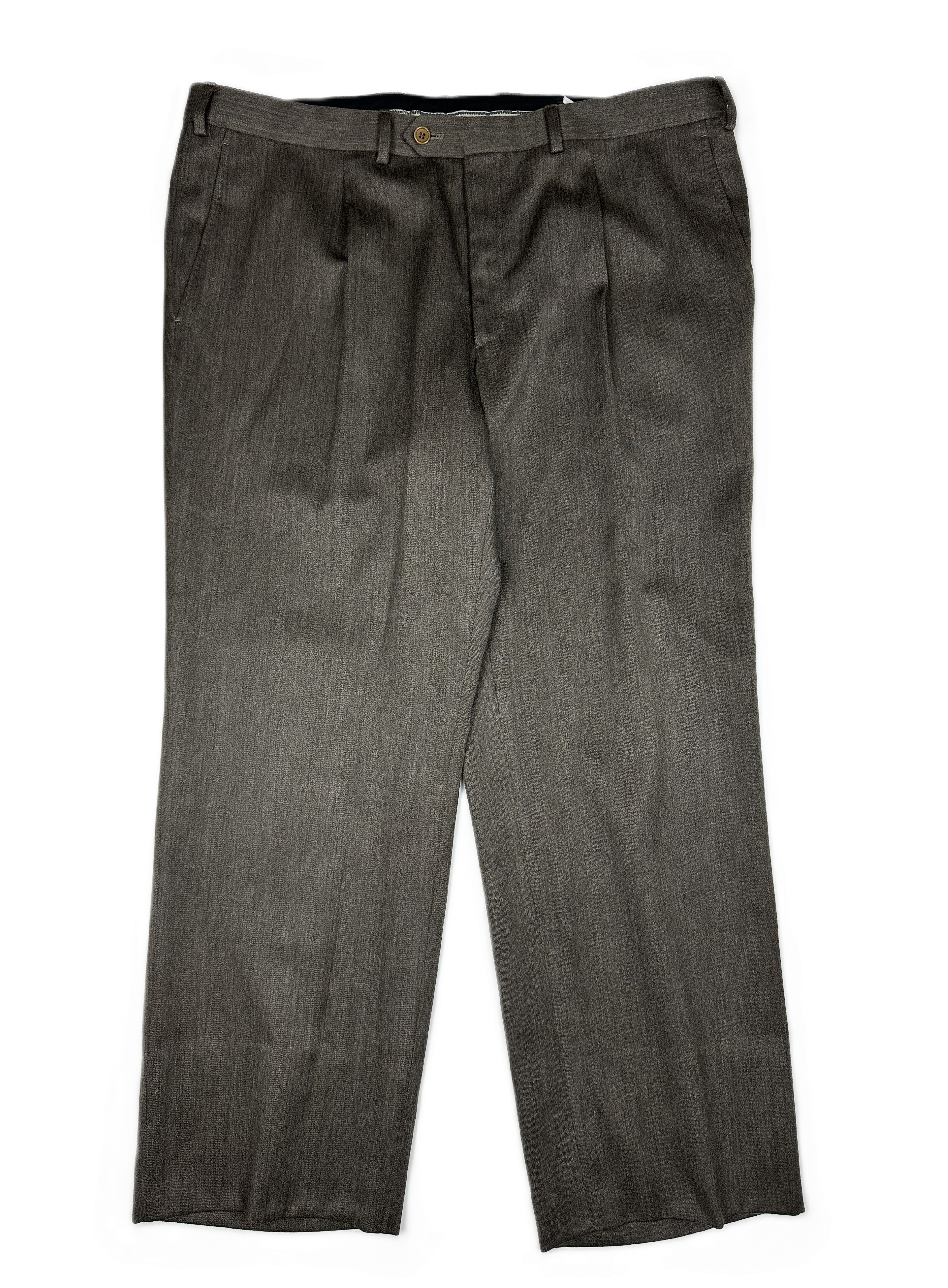 Lebole Valentino – Suit Trousers | Brown Virgin Wool (EU 56–58 / W40–41)