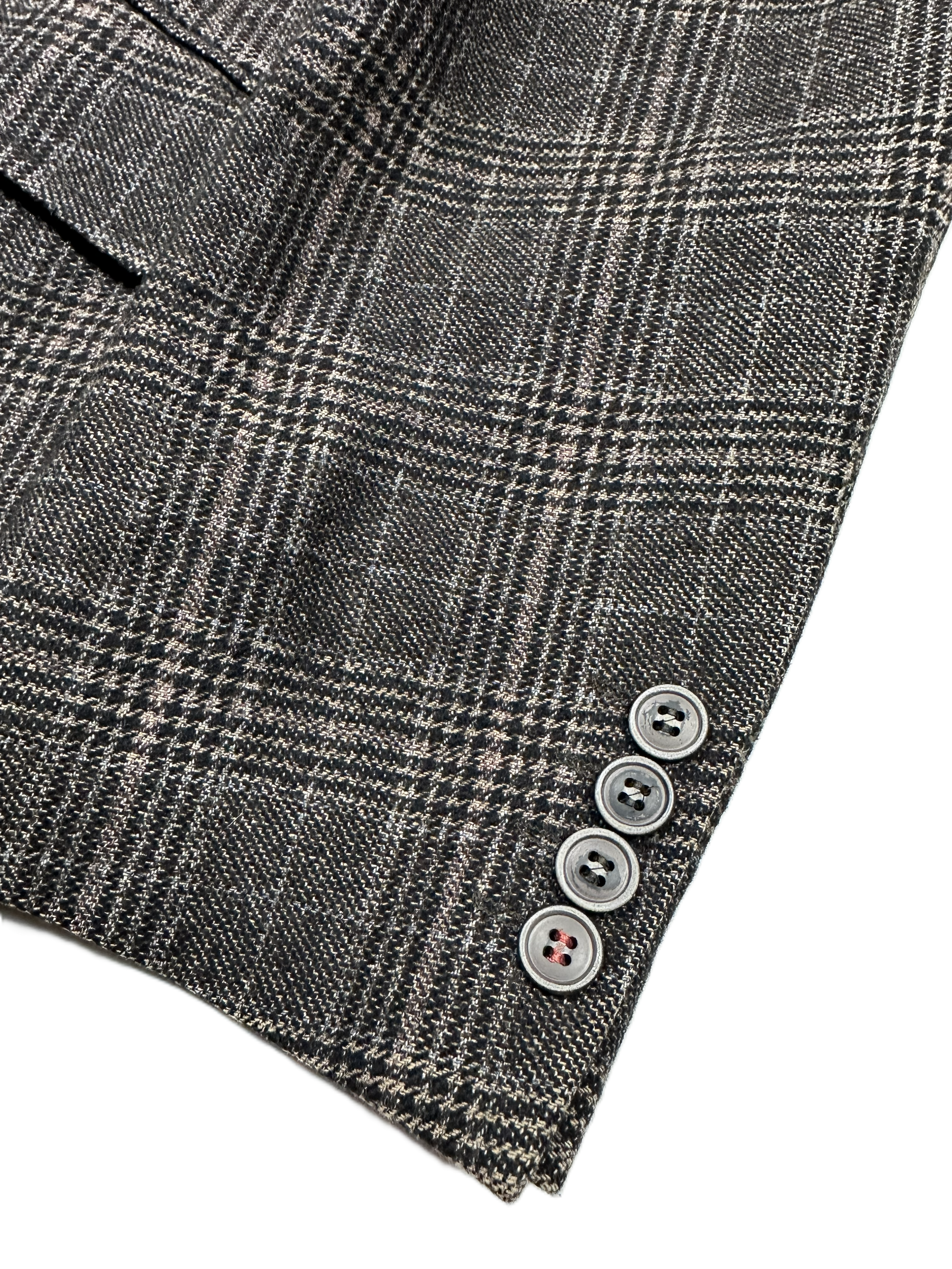 CG – Sakko | Brown Patterned Virgin Wool Blend (EU 54 Short / 27)