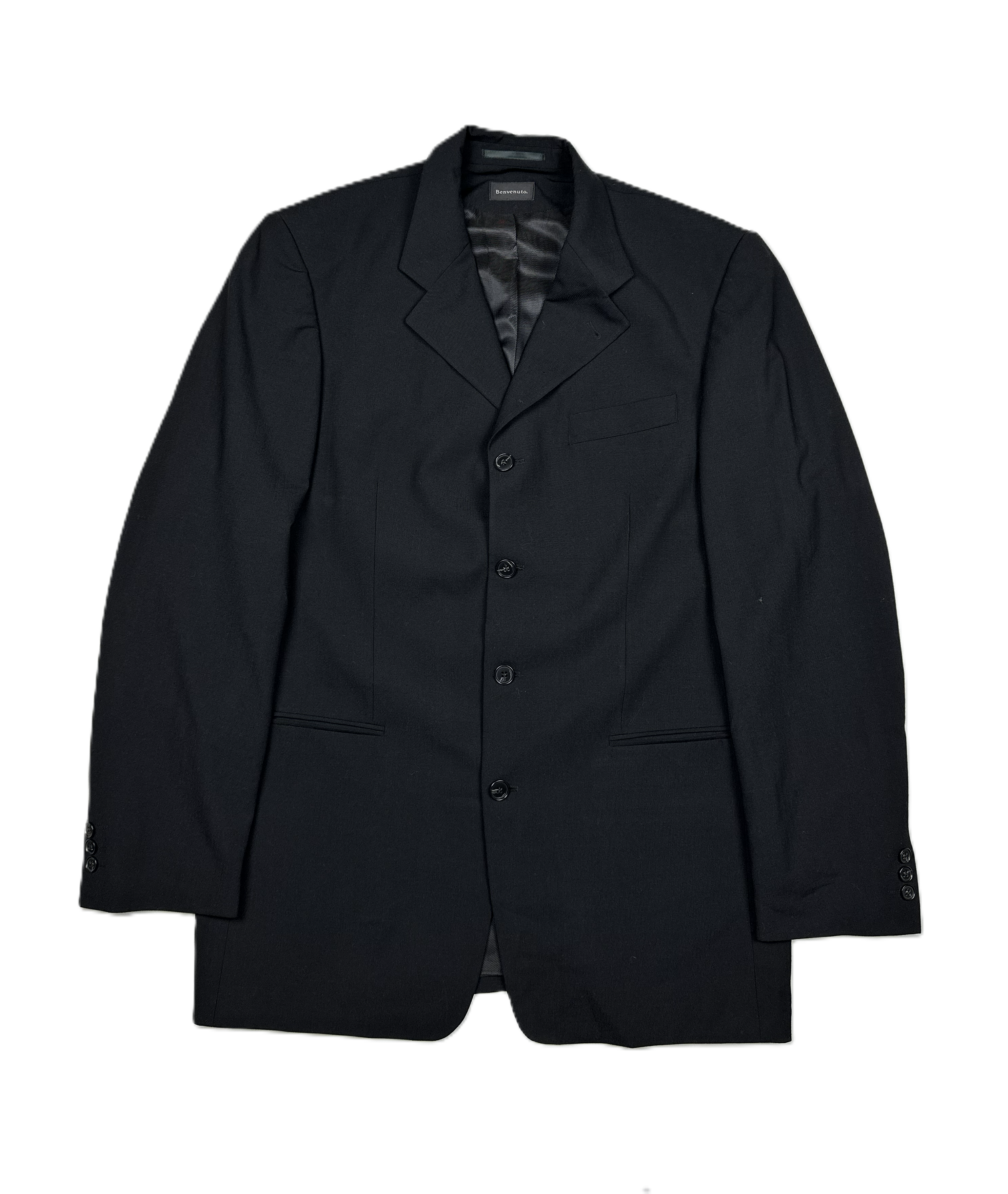 Benvenuto – Sakko | Black Wool Blend (EU 48)