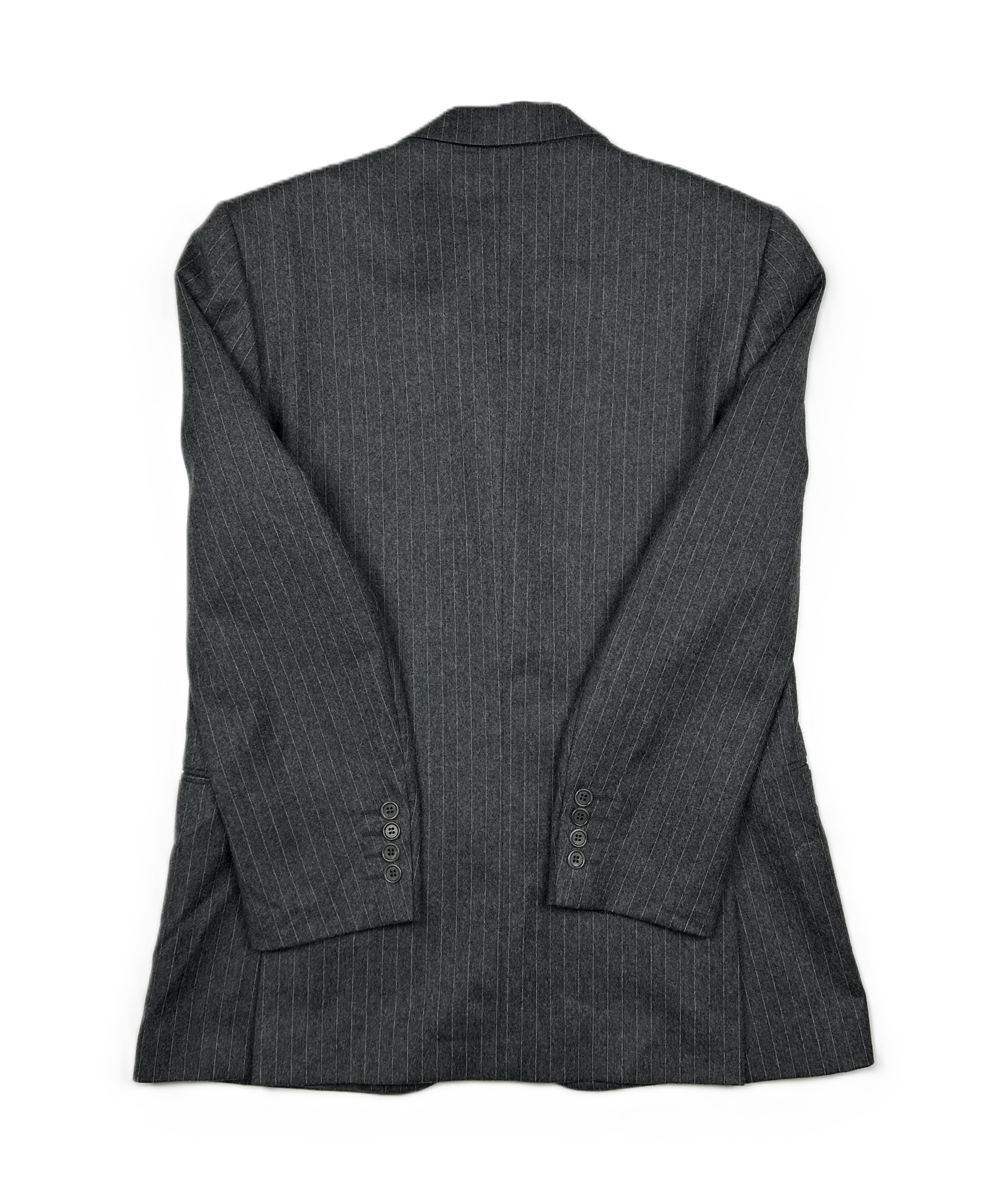 Riscontro Italia – Sakko | Dark Grey Striped Virgin Wool (EU 46)