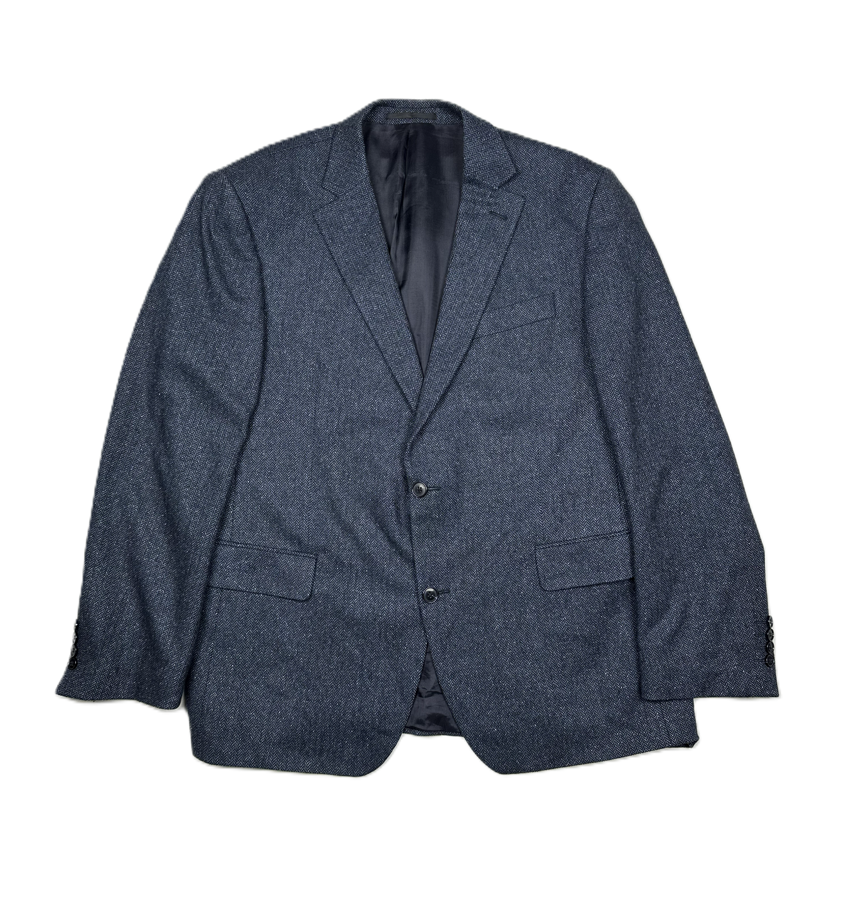 Carl Gross – Sakko | Dark Blue Wool-Silk Blend (EU 54 Short / 27)