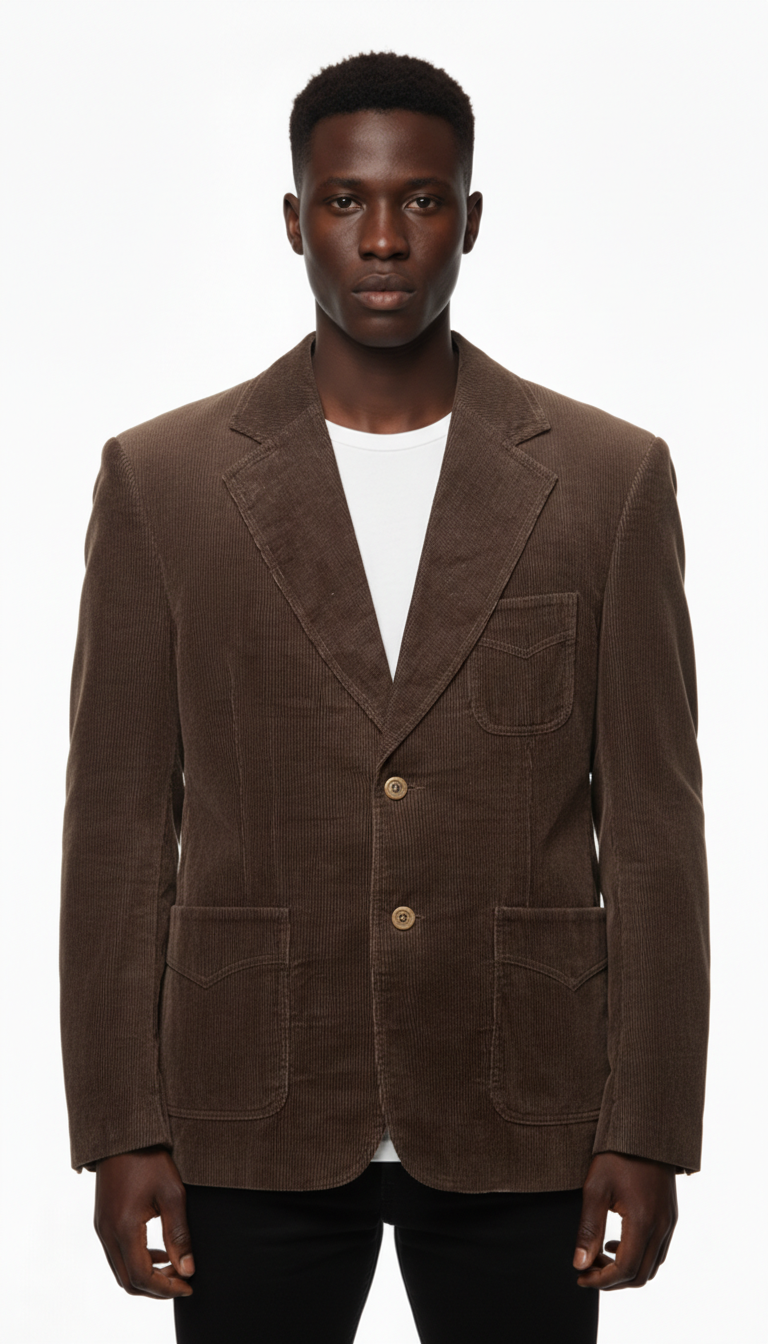 Story – Sakko | Brown Cotton Corduroy (EU 48)