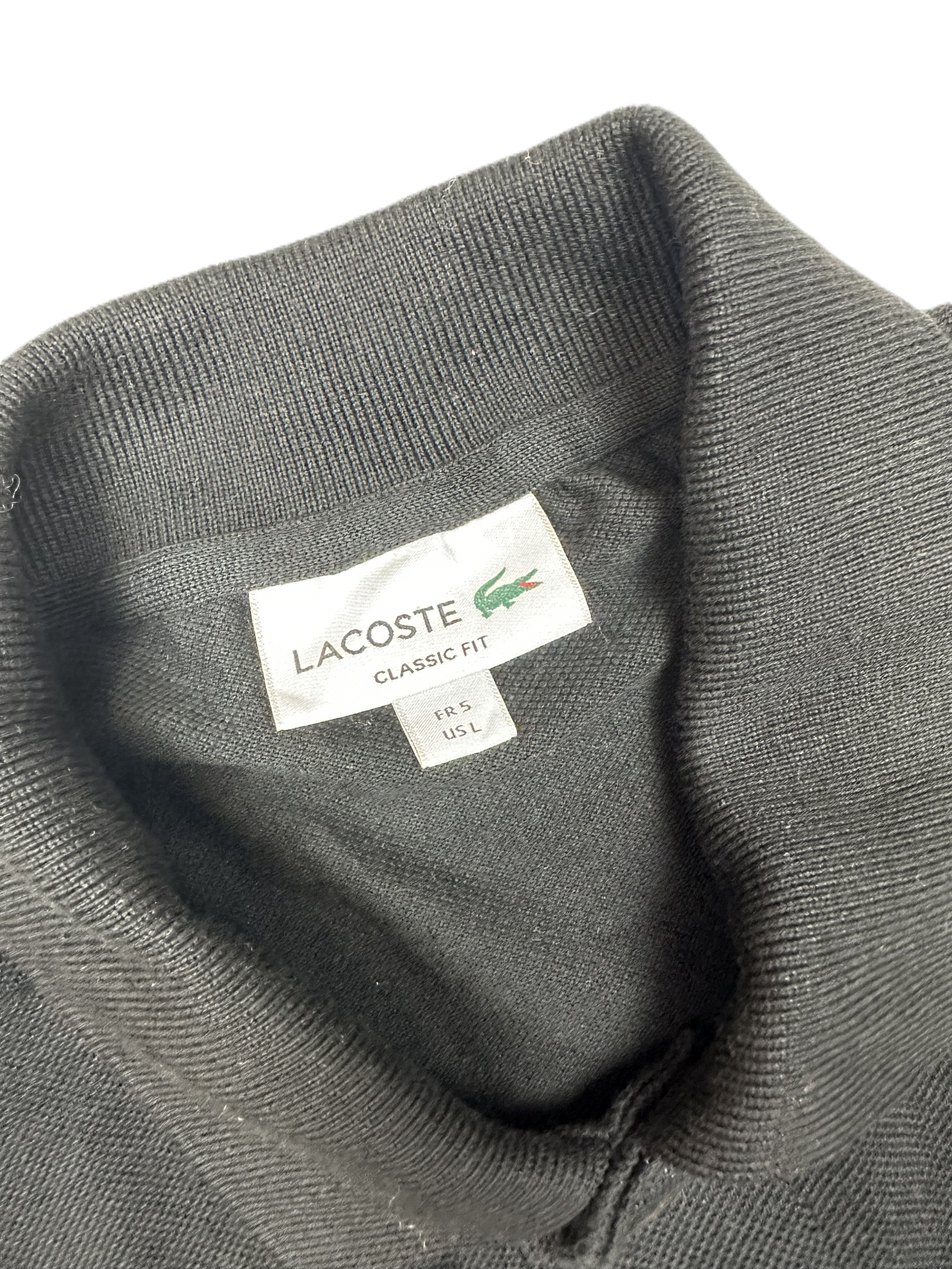 Lacoste – Knit | Black Cotton Classic Fit (L / FR 5)