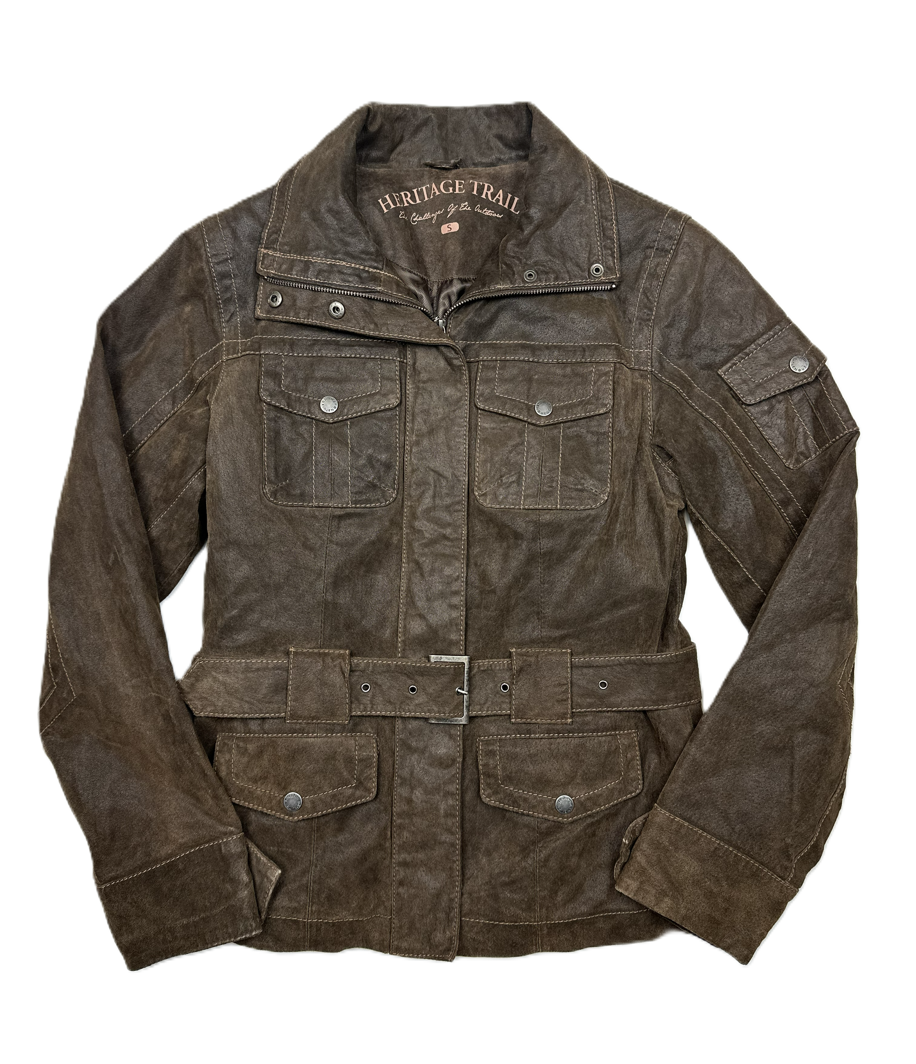 Human Nature – Leather Jacket | Brown Tailored Fit (XS)