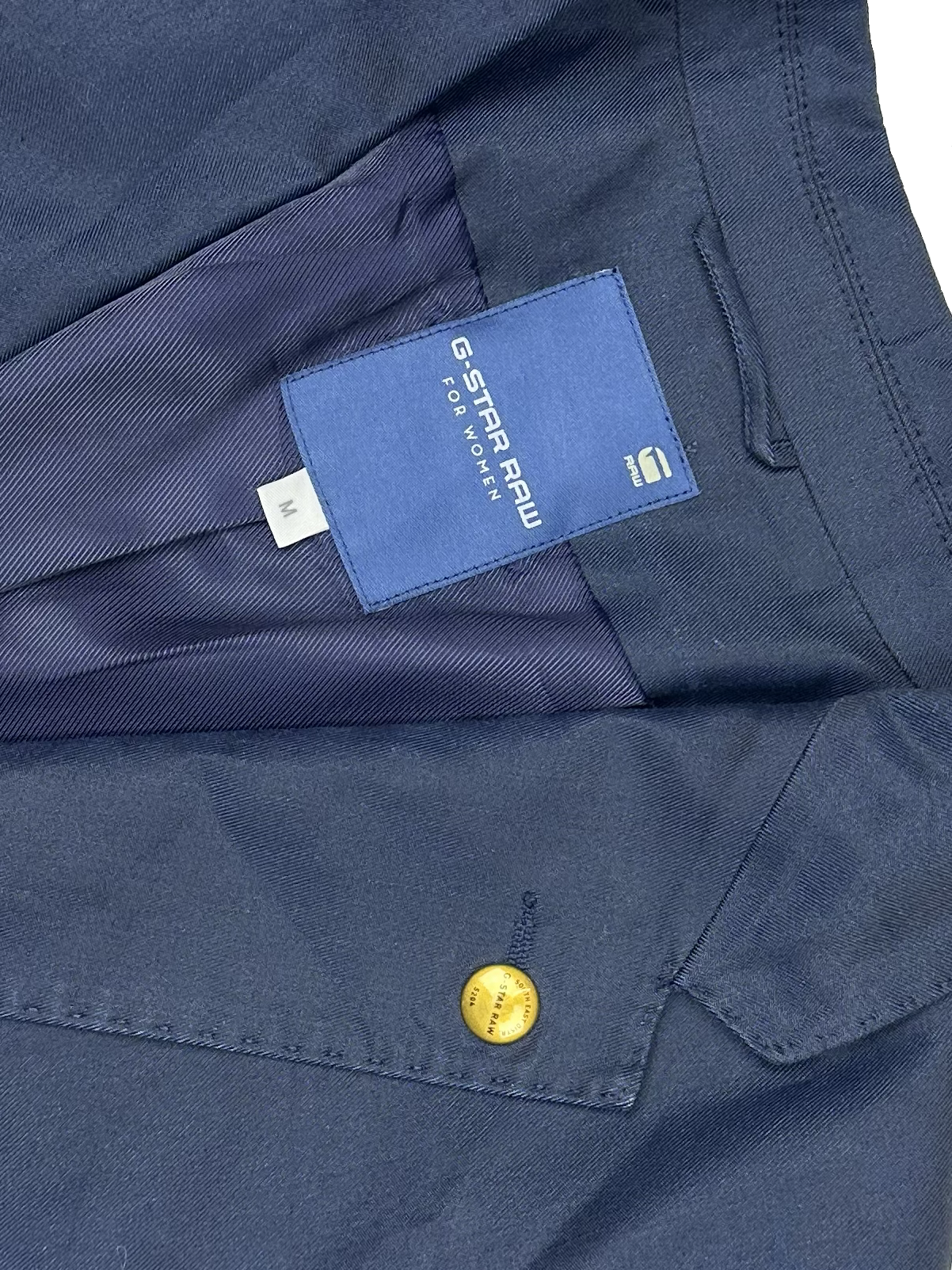 G-Star Raw – Blazer | Dark Blue Lyocell Blend (M, fits S)