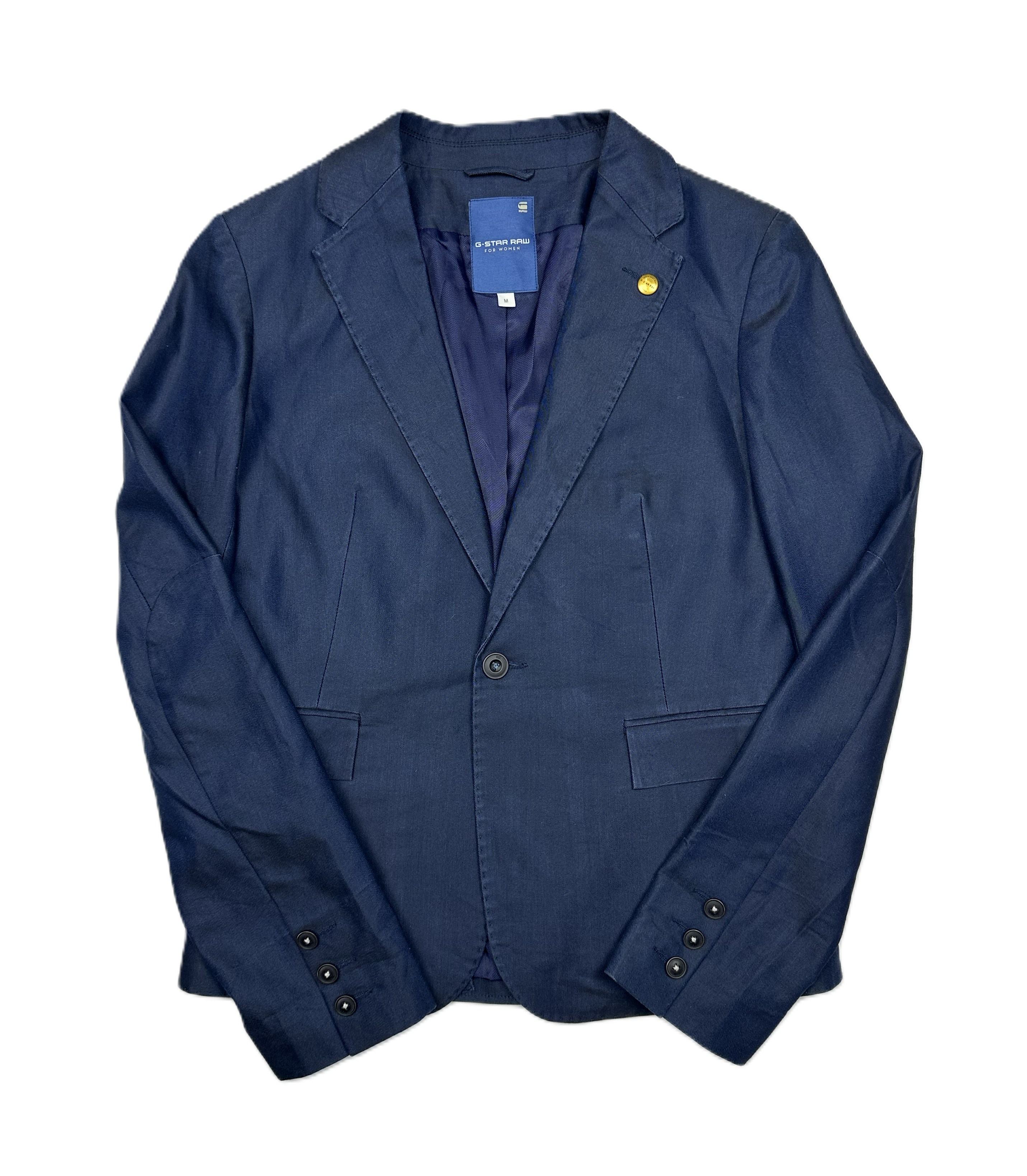 G-Star Raw – Blazer | Dark Blue Lyocell Blend (M, fits S)