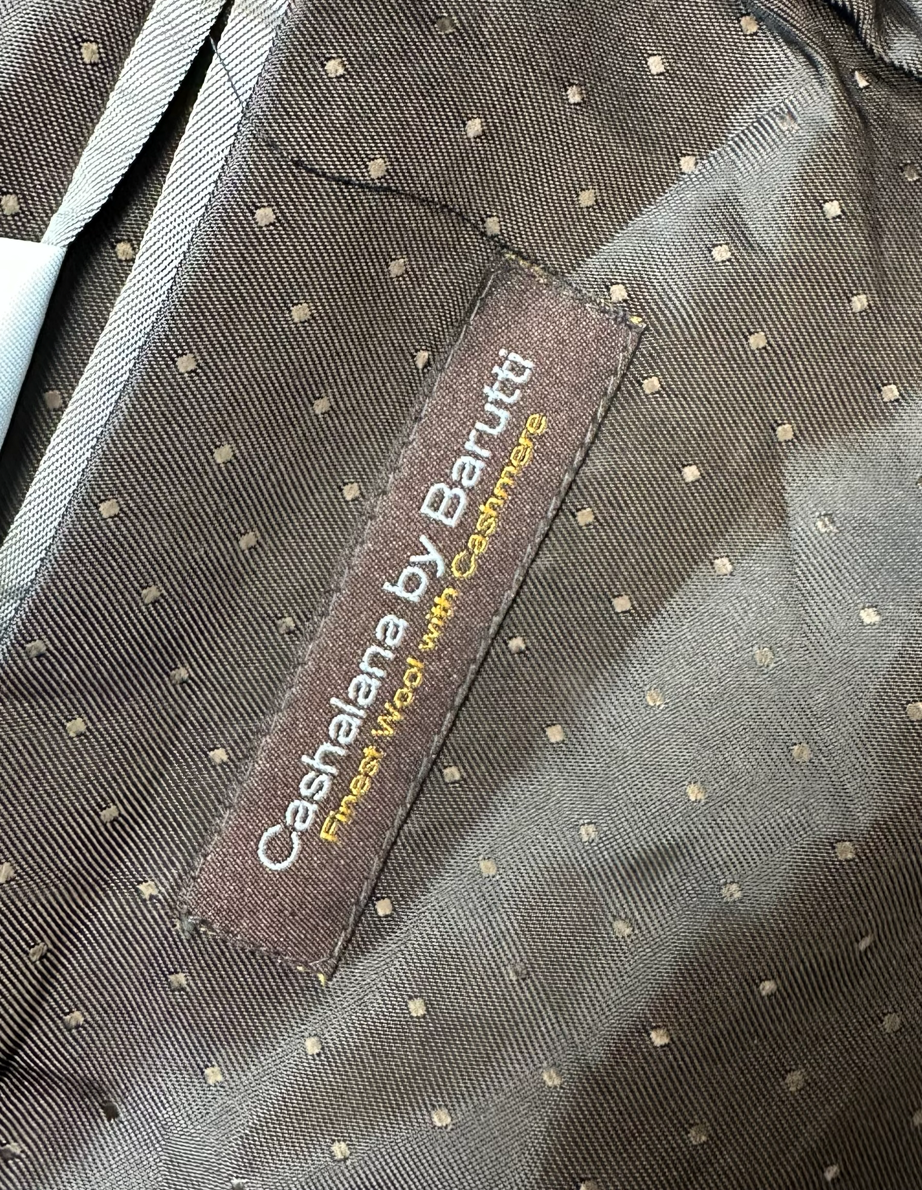 Mario Barutti – Sakko | Black Striped Wool-Cashmere (EU 46)