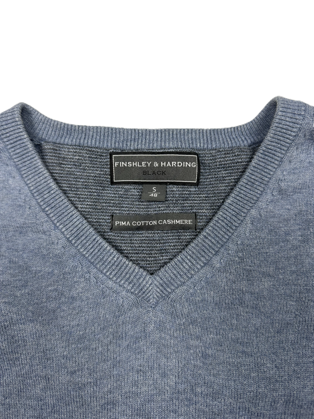 Finshley & Harding – Knit | Light Blue Pima Cotton-Cashmere (L)