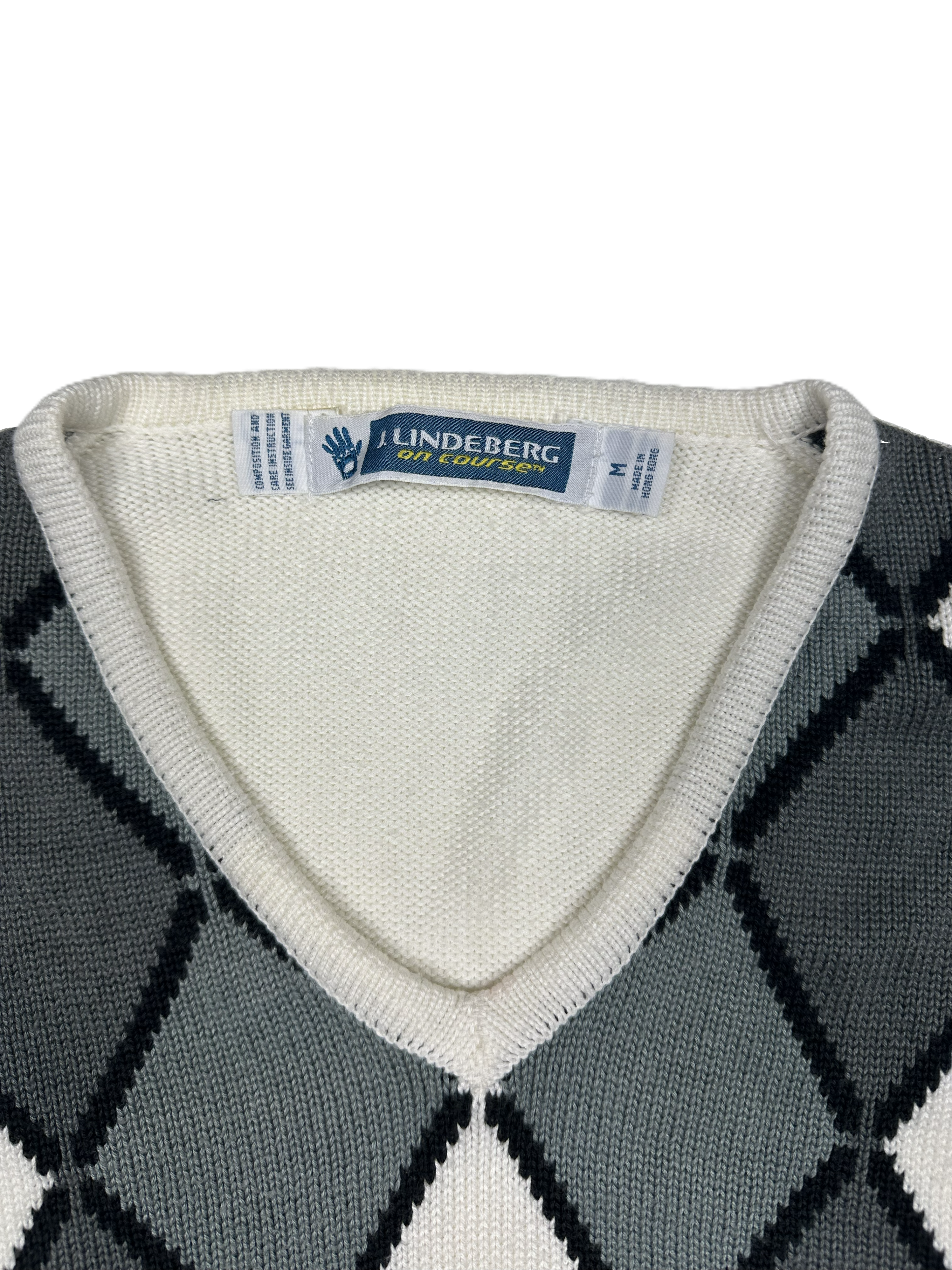 J. Lindeberg – Knit | Cream Argyle Modal Blend (M, fits L)