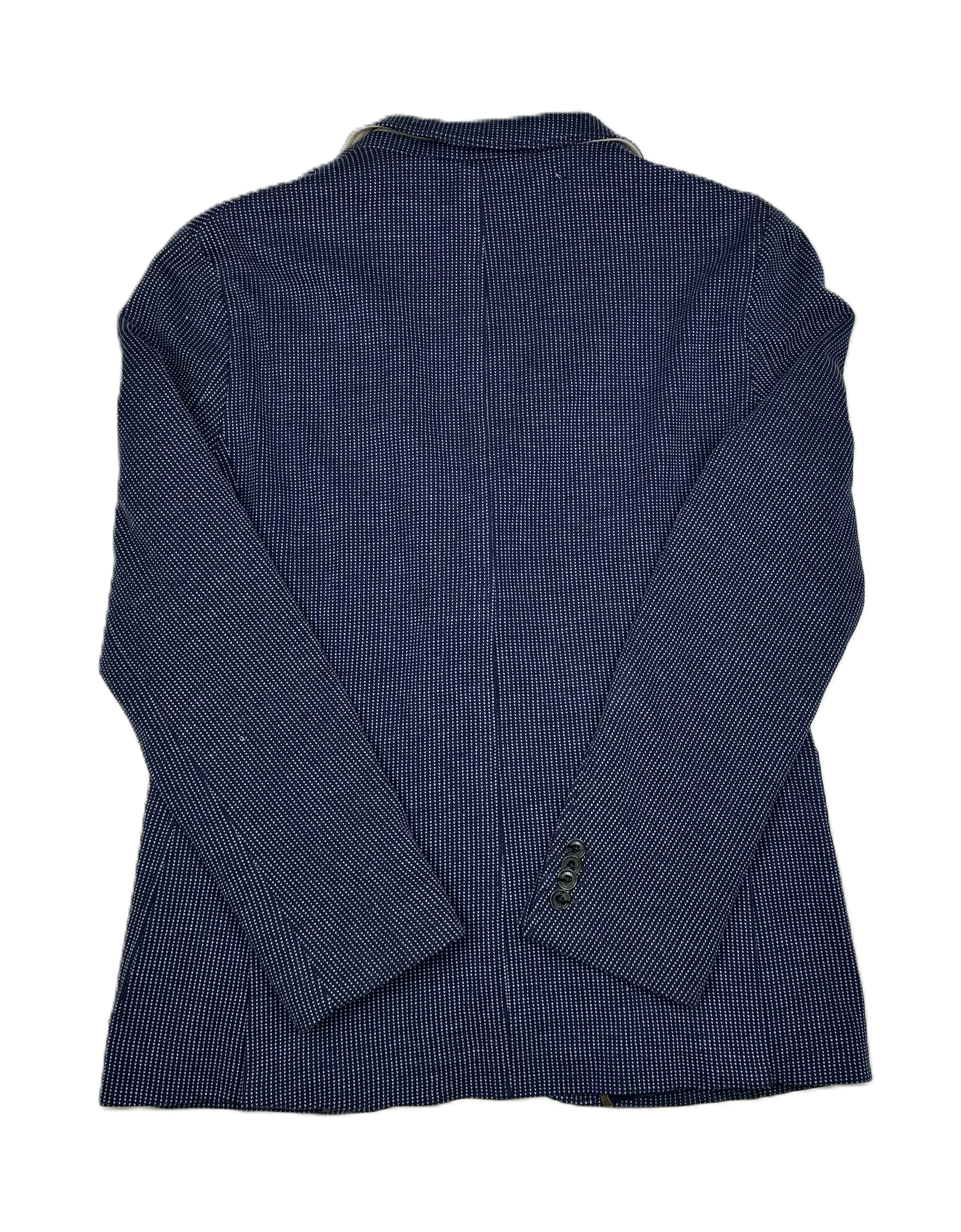 Blue Industry – Sakko | Blue Patterned Cotton Blend (EU 48)