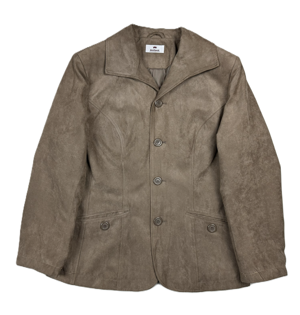 Kingsfield – Sakko | Brown Suede-Look (EU 44)