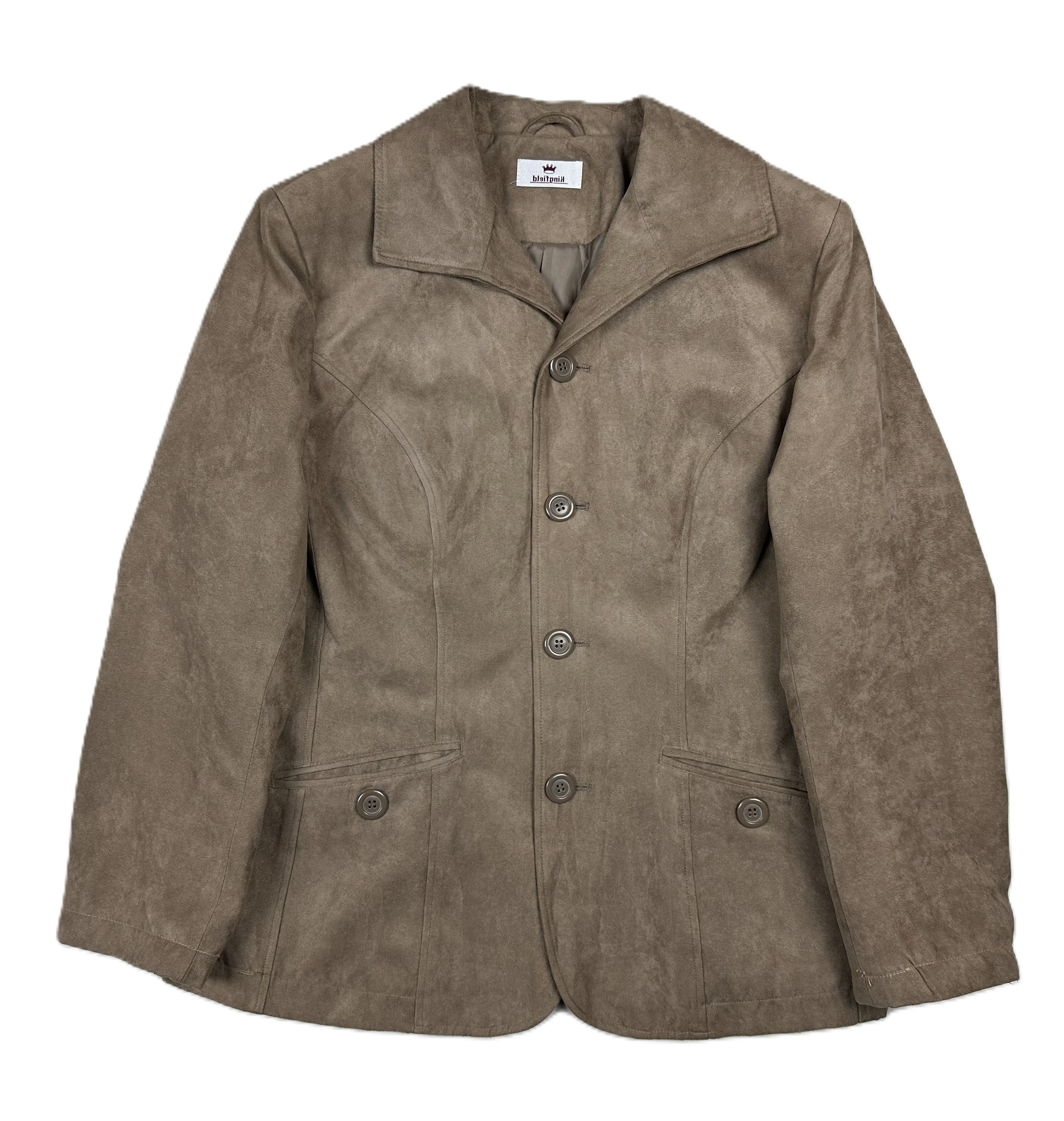 Kingsfield – Sakko | Brown Suede-Look (EU 44)