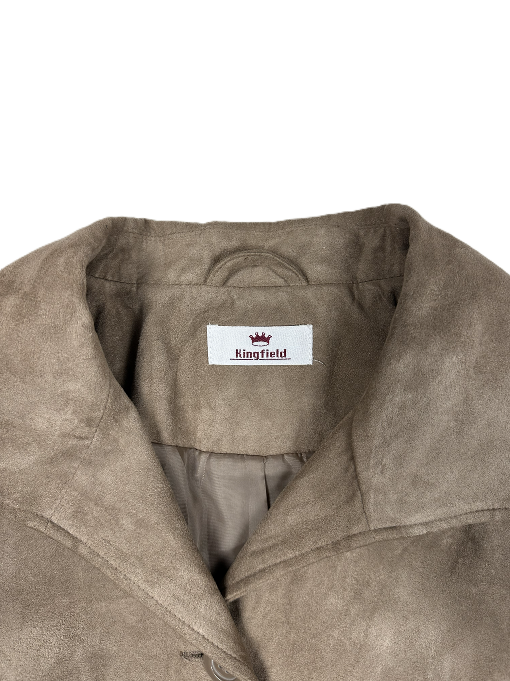 Kingsfield – Sakko | Brown Suede-Look (EU 44)