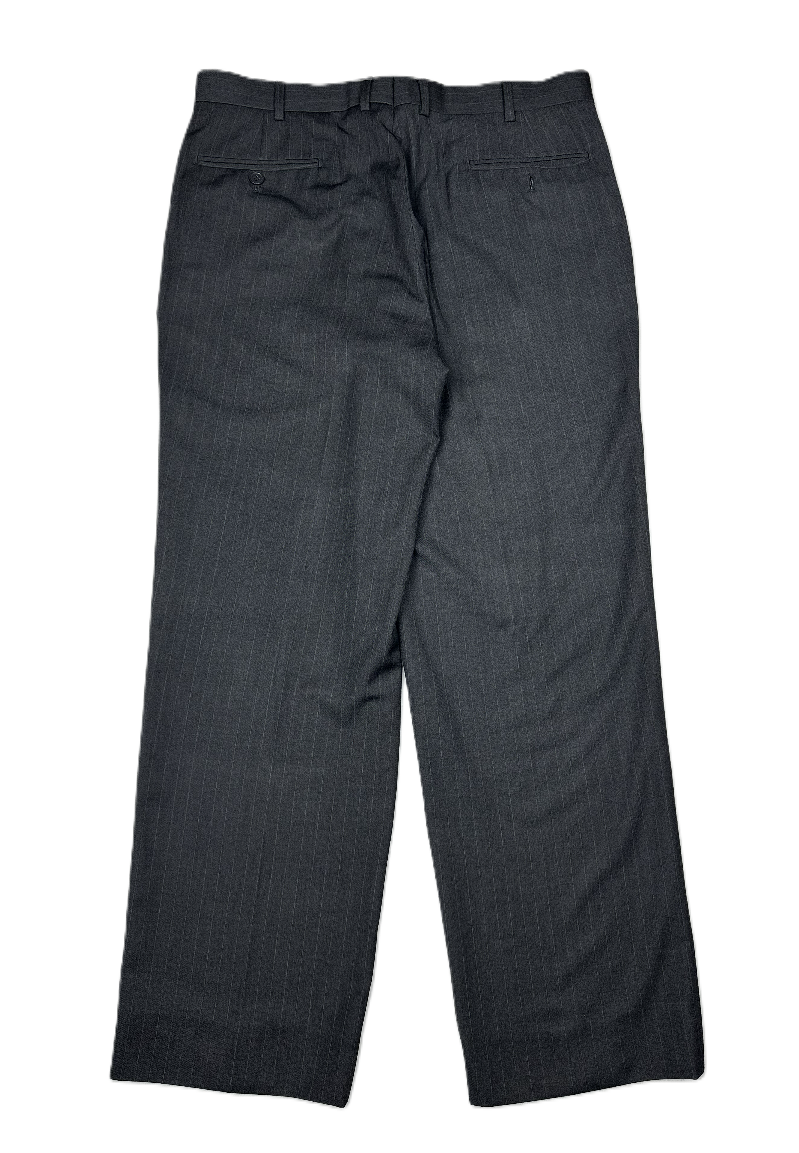 Tailored Trousers – Dark Grey Striped (EU 50)