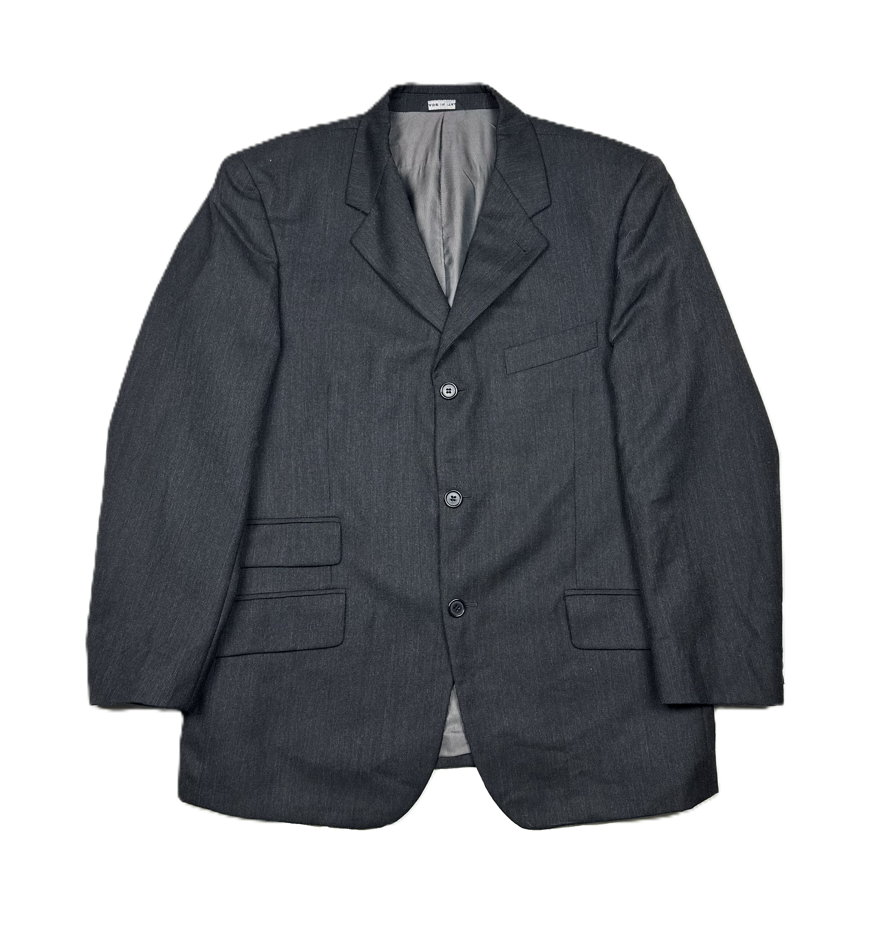 Conbipel – Sakko | Black Pure New Wool Made in Italy (EU 52)