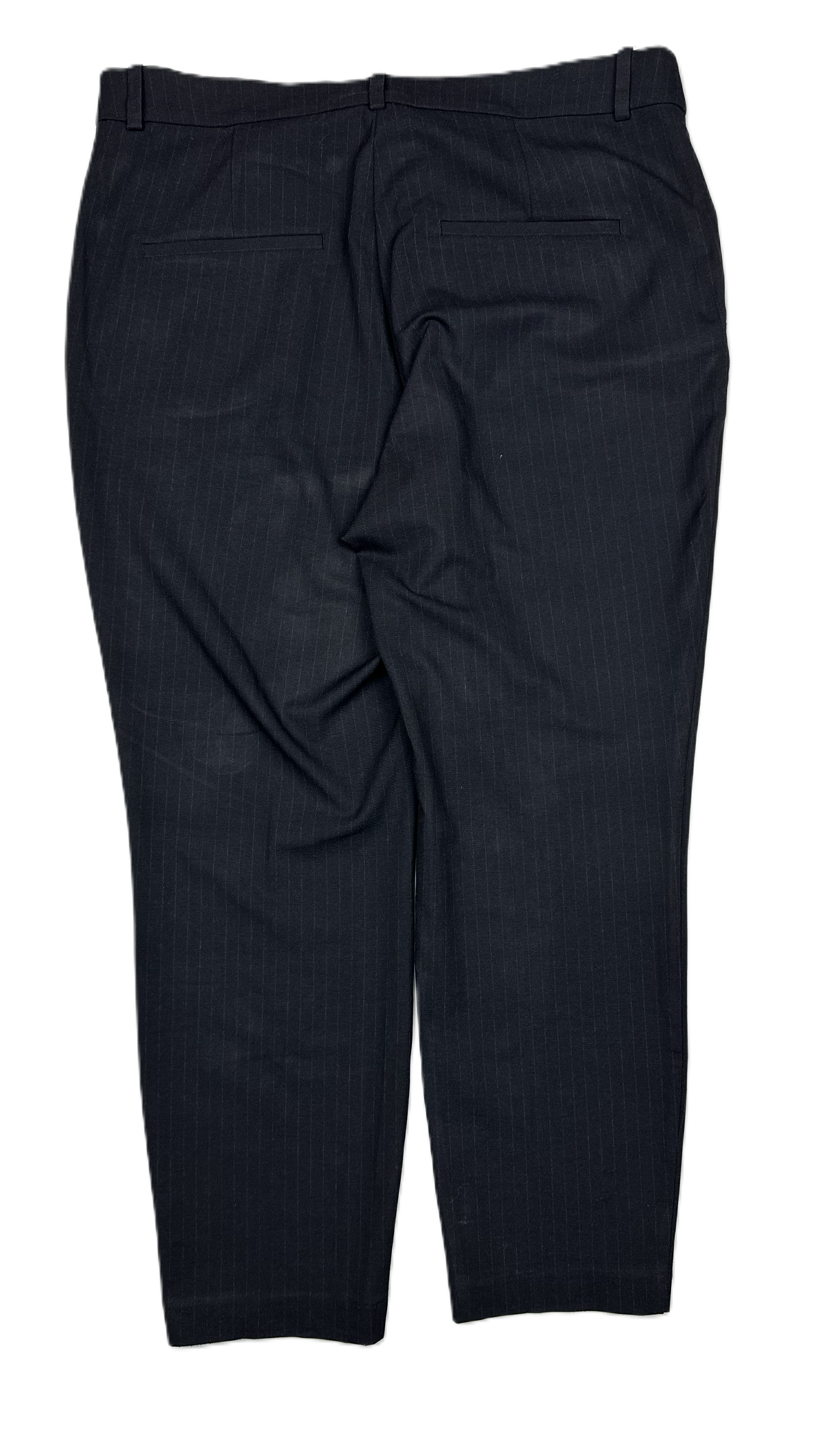 H&M – Suit Trousers | Black Pinstripe (EU 48 / M)