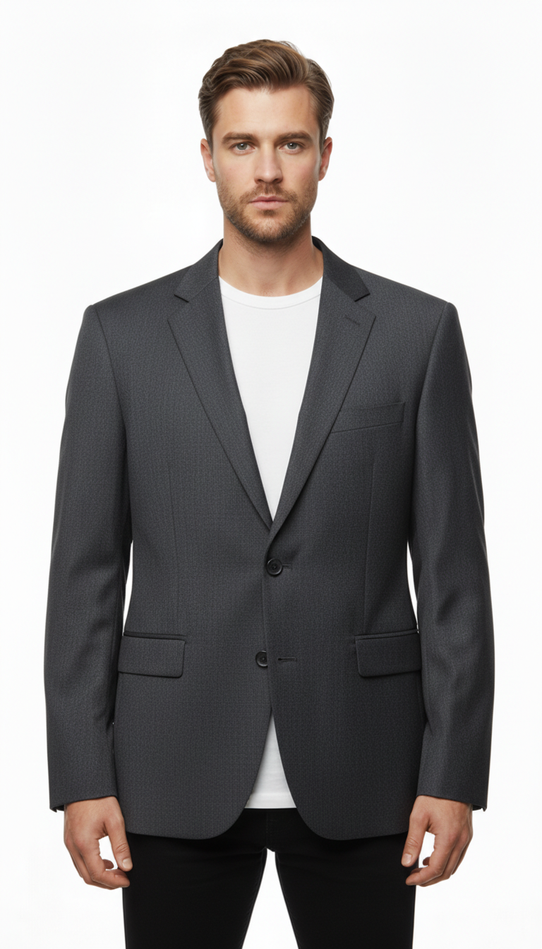 Conbipel – Sakko | Black Pure New Wool Made in Italy (EU 52)