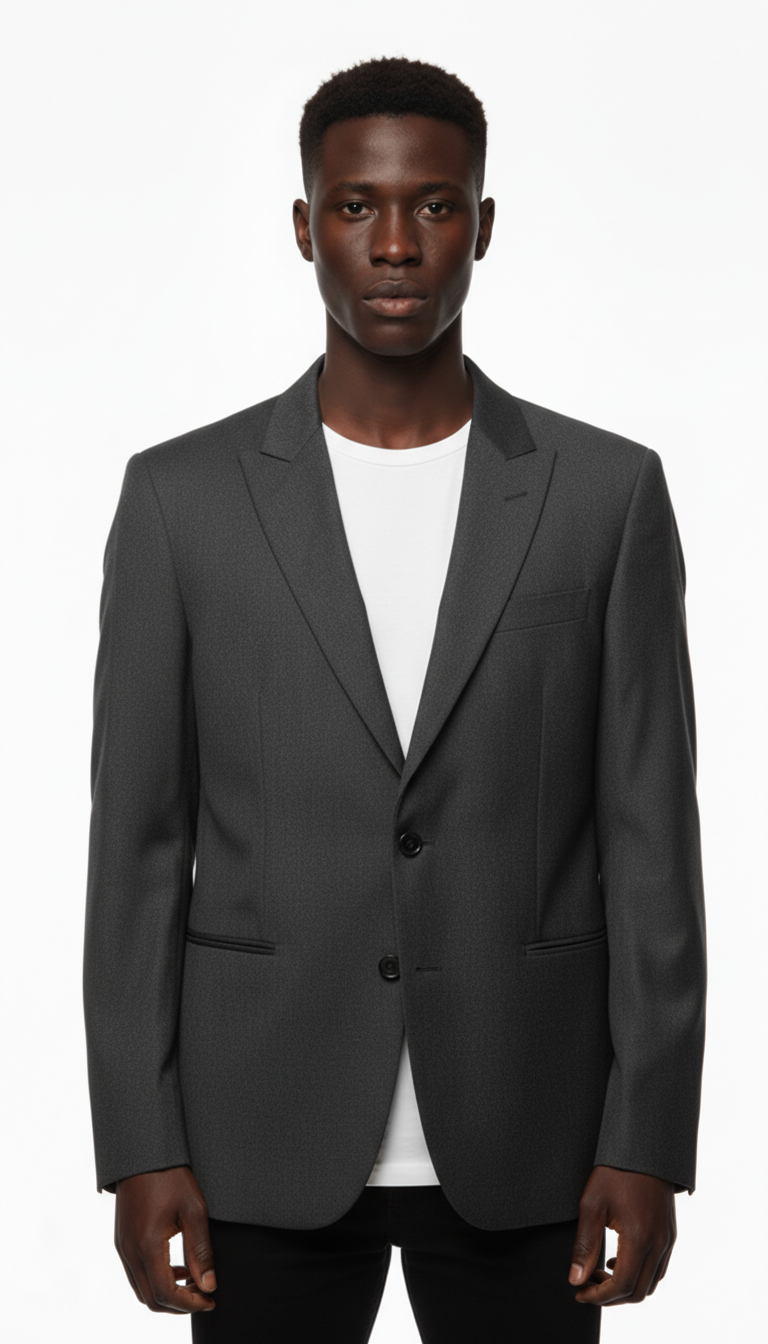 Confitri – Sakko | Black Wool • Bemberg Lining (EU 48)