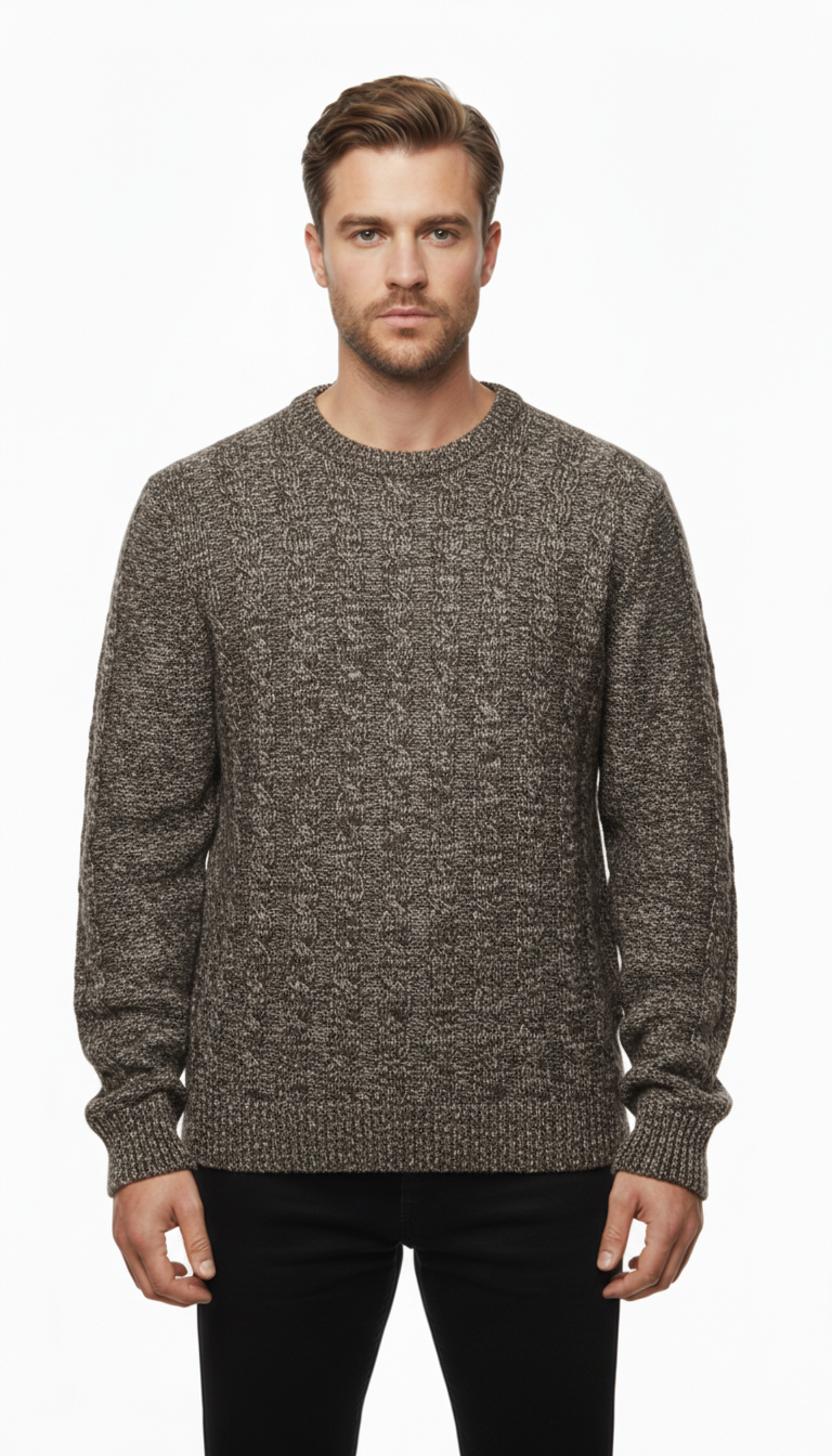 Cotton & Silk – Knit | Brown Acrylic (M)