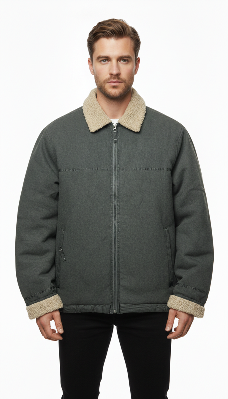 Otello – Fleece Jacket | Dark Grey Wool-Touch (EU 56/58)