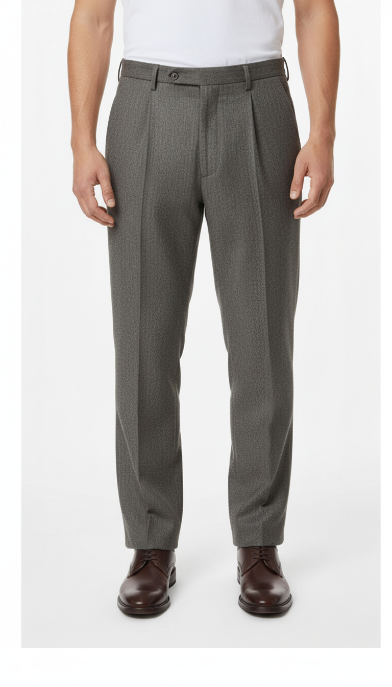 Lebole Valentino – Suit Trousers | Brown Virgin Wool (EU 56–58 / W40–41)